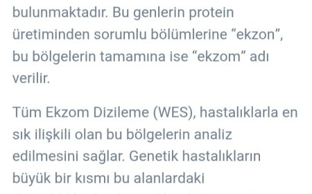 Wes testi veya Wgs farkı.
